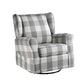 Patli - Swivel Chair With Glider - Gray Fabric