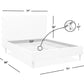 Stockholm Modern Wavy Headboard Platform Bed, Queen, Antique