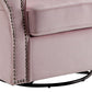Tamaki - Swivel Chair With Glider - Pink Fabric