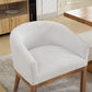 Mid Century Modern Upholstered Barrel Dining Chairs