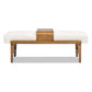 Billie 52" Modern Telephone Bench with Sliding Shelf