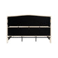 King Size Bed Frame with Upholstered Teddy Velvet Headboard