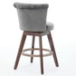 26" Counter Height Bar Stools Set of 2 with 360° Swivel and Velvet Upholstery