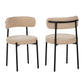 Medieval Modern Dining Chair Set, 4 Pieces, Round Seat Cushions
