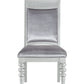 Maverick Fabric & Platinum Finish Side Chair (Set of 2)