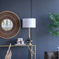 D15x29 Table Lamp with Glass Drum Shade