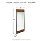 Panchali - Floor Mirror - Brown / Black