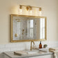 Luster Three Lights Vanity with Clear Glass for Bathrooms