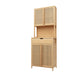 Double-Door Bamboo High-Capacity Storage Cabinet