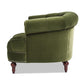 La Rosa Victorian Tufted Upholstered Accent Chair, Olive