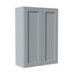 Gray Shaker Solid Wood Wall Cabinet