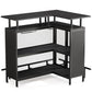 36” x 48” L-Shaped Home Bar Unit with Footrest