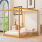 Queen Size Canopy Platform Bed with Support Legs