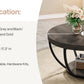 31.7” Round Coffee Table with Storage