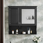 30 Inch Mirror Medicine Cabinet with Open Shelves