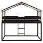 Twin Over Twin Wood Bunk Bed with Tent in Espresso