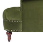 La Rosa Victorian Tufted Upholstered Accent Chair, Olive
