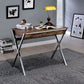 Callers - Writing Desk - Weathered Oak & Chrome