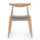 Set of 2 Rubberwood Dining Chairs with Ergonomic Backrest