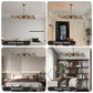 34" Modern Industrial Sputnik Chandelier, 8-Light