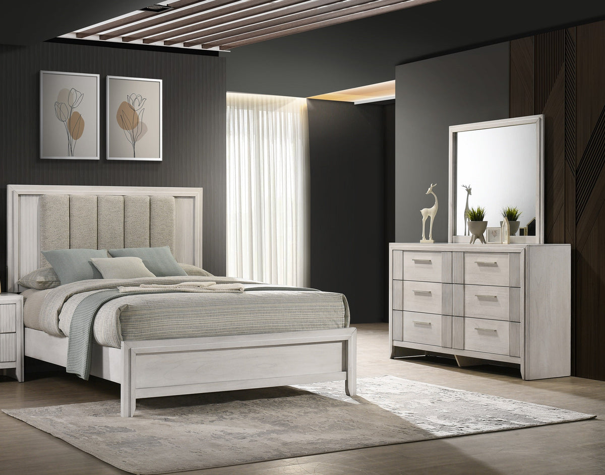 1pc Contemporary 6-Drawer Storage Dresser Mist