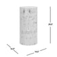 Nebula 29.5" Burl Accent Pillar Side Table
