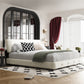 King Size Bed Frame with Tufted Headboard