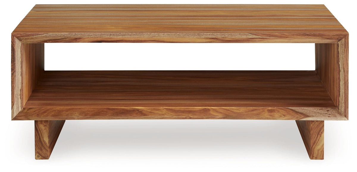 Dressonni - Rectangular Cocktail Table - Brown - view 5