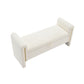 Modern Teddy Upholstered Large Bed End Bench With Arms And Storage - view 39