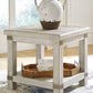 Carynhurst - Rectangular End Table - White Wash Gray