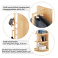 Multifunctional 360° Rotating Full Length Mirror with Coat Rack