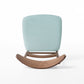 Set of 2 Dining Chairs - Upholstered Seat, Rubberwood Legs, Walnut+Mint