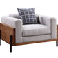 Pelton - Chair With Pillow - Fabric & Walnut