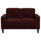 Ruth Fabric Upholstered Track Arm Loveseat Rust Red - view 7