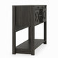 46" Modern Farmhouse Entryway Table with Storage & Sliding Barn Door, Dark