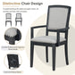 Topmax - Rustic Extendable Dining Table Set With Removable Leaf, 6 Upholstered Armless Dining Chairs And 2 - view 13