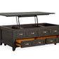 Westley Falls - Lift Top Storage Cocktail Table With Casters - Graphite