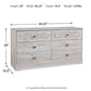 Paxberry - Six Drawer Dresser - Weatherworn - Whitewash