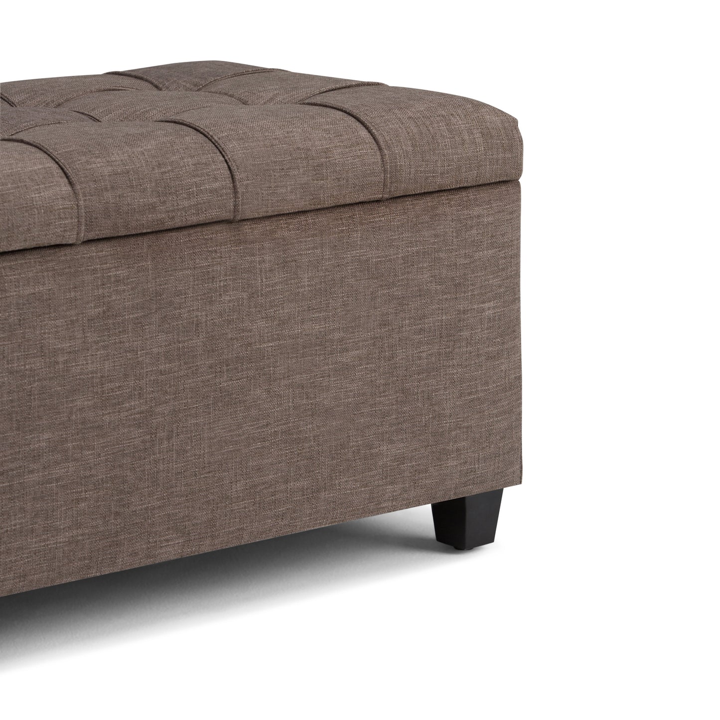Sienna 33-Inch Wide Storage Ottoman Bench in Fawn