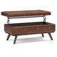 Owen 42 Inch Wide Lift Top Large Coffee Table Storage Ottoman