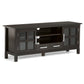 Kitchener 60 Inch Wide Solid Wood TV Stand in Hickory