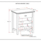 Artisan 24 Inch Wide Solid Wood Bedside Table in Warm