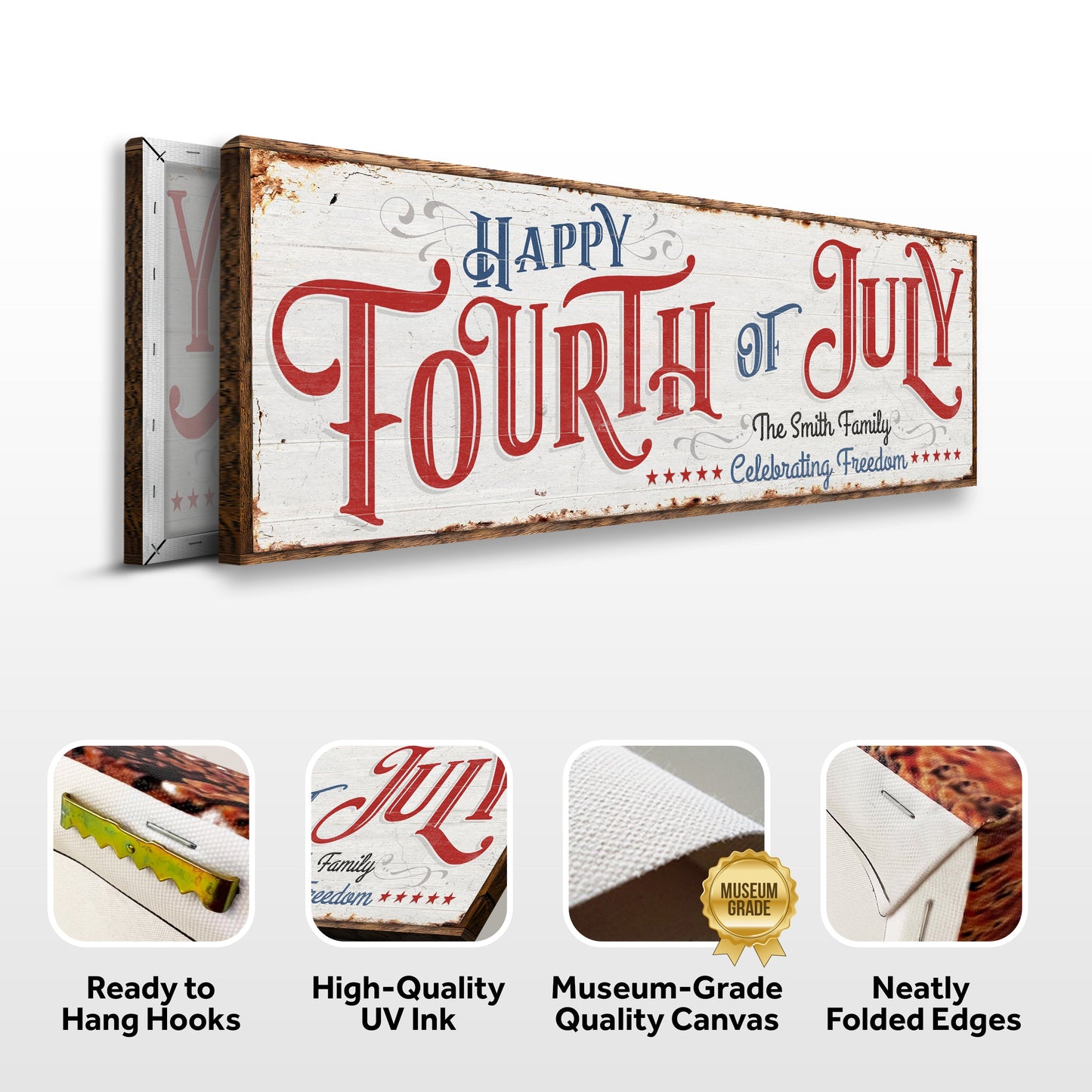 Happy 4th of July Personalized Sign