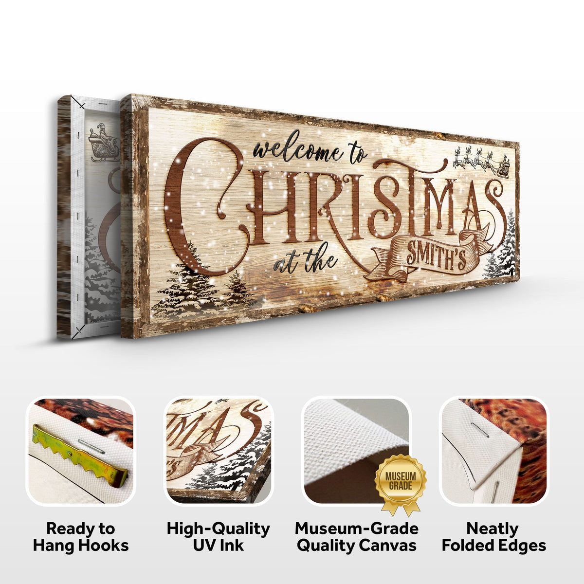 Family Welcome To Christmas Sign - view 6