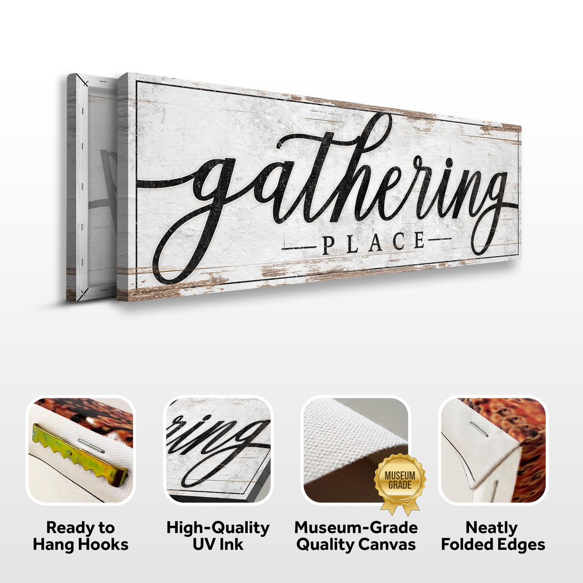 Gathering Place Kitchen Sign Decor | Dining Room Canvas Wall Art | Thanksgiving Sign Wall Art | Kitchen Wall - view 7