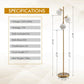 Golden 3-Globe Floor Lamp Foot Switch