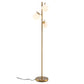Golden 3-Globe Floor Lamp Foot Switch