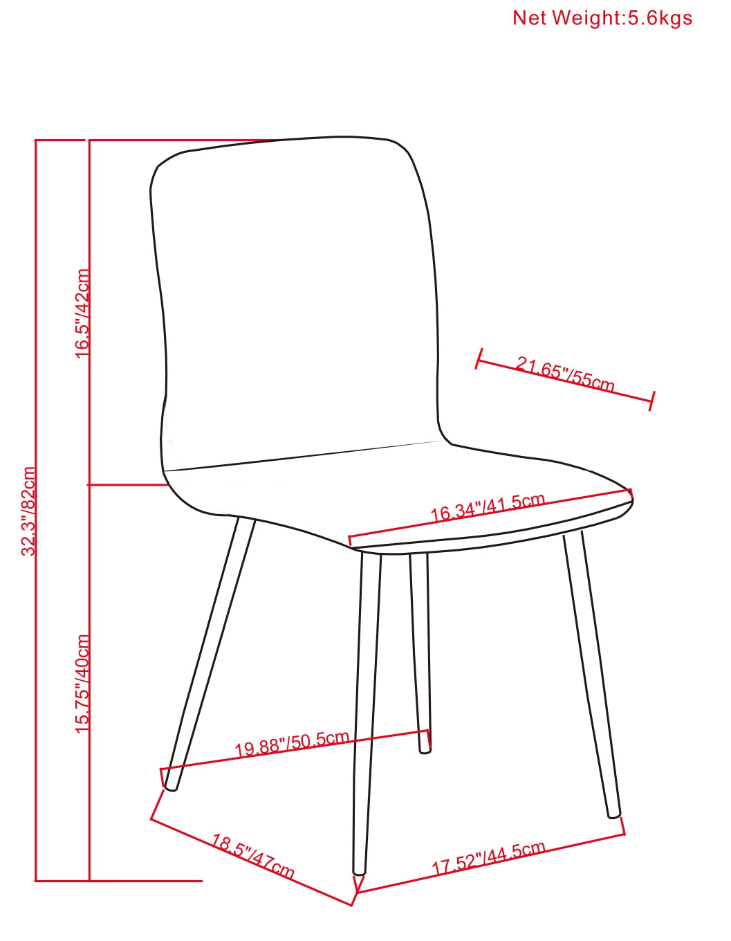Baylor Dining Chair - Set of 2 - Dark Grey Velvet