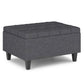 Harrison 34 Inch Wide Small Coffee Table Storage Ottoman