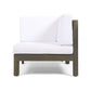Brava X-Back 2-Seater Sectional Loveseat with Coffee Table